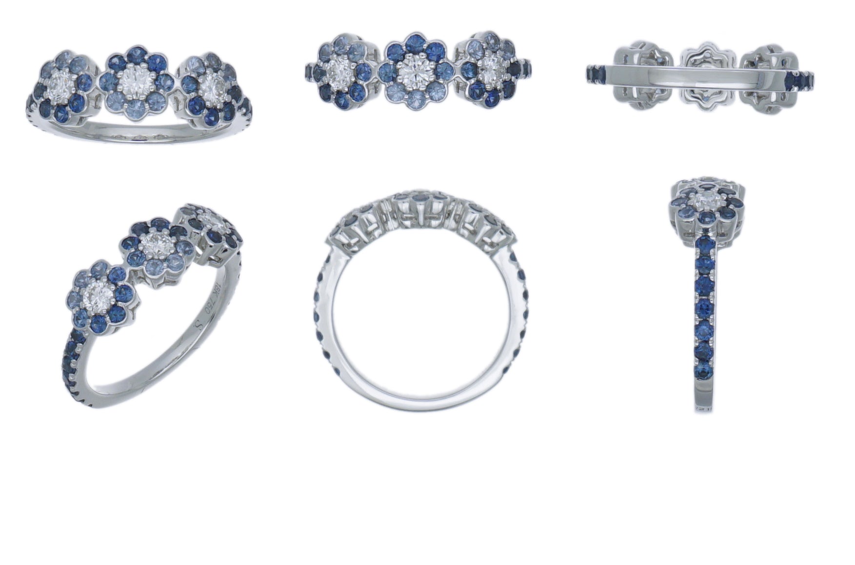 Denim Blossom Ring