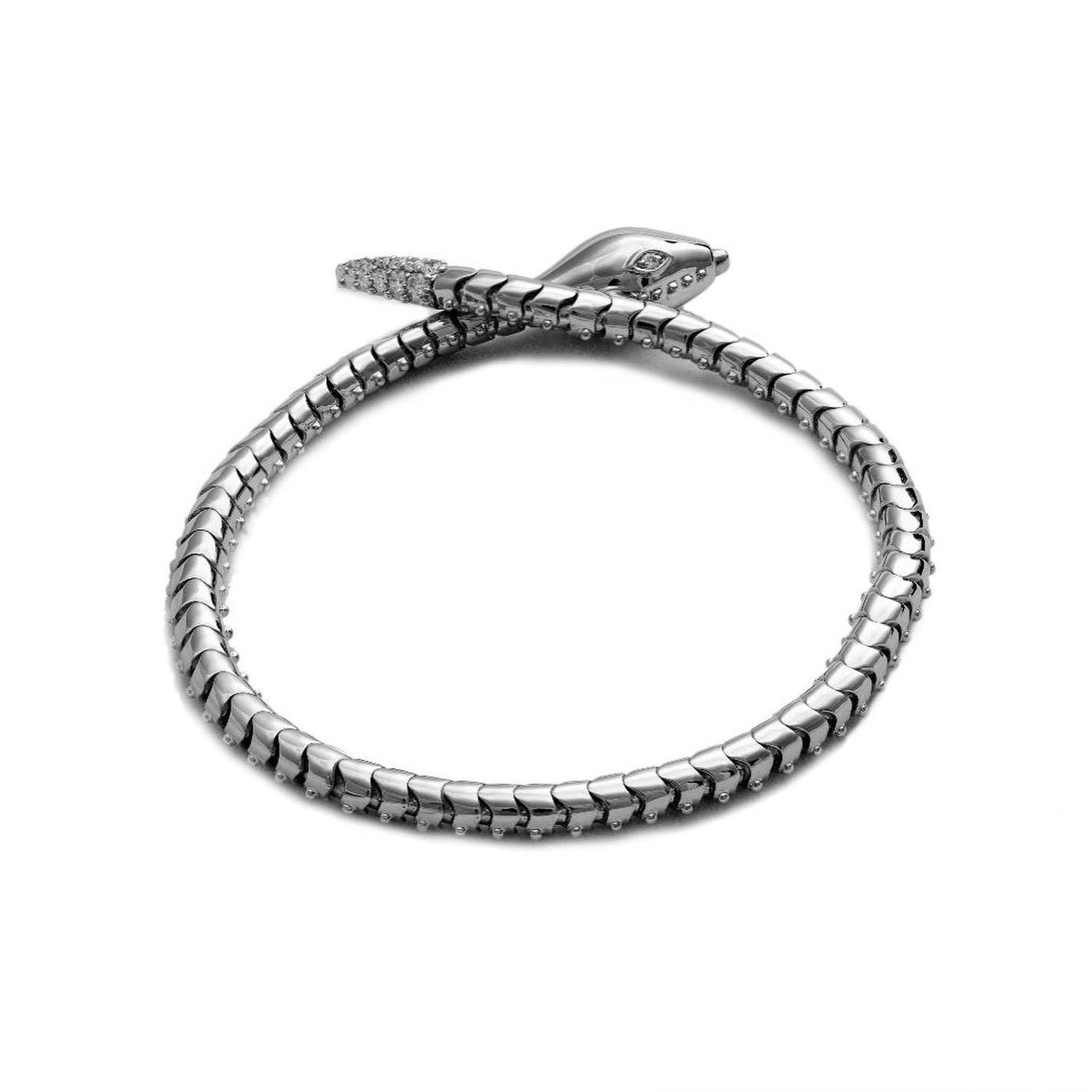 Diamond Eyes & Rattler Serpent Bracelet