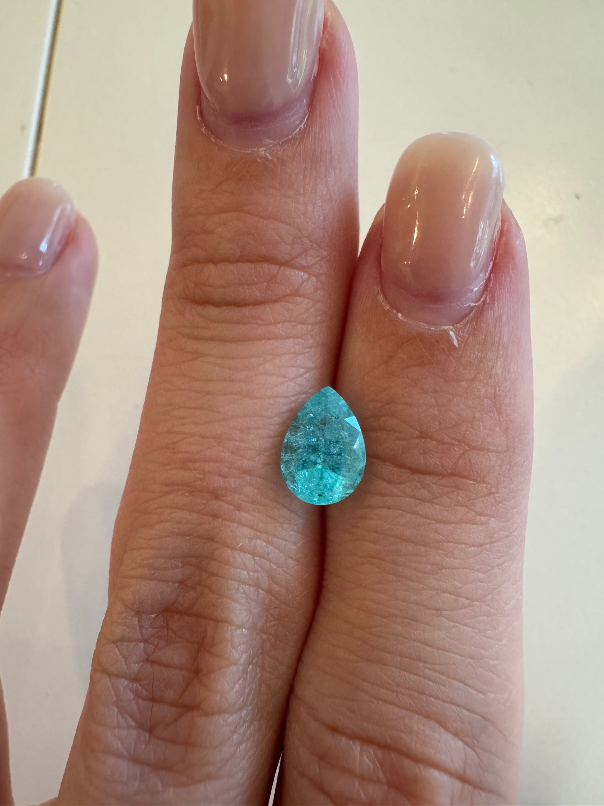 Bespoke 1.27 Carat Pear Paraíba Tourmaline-SOLD OUT