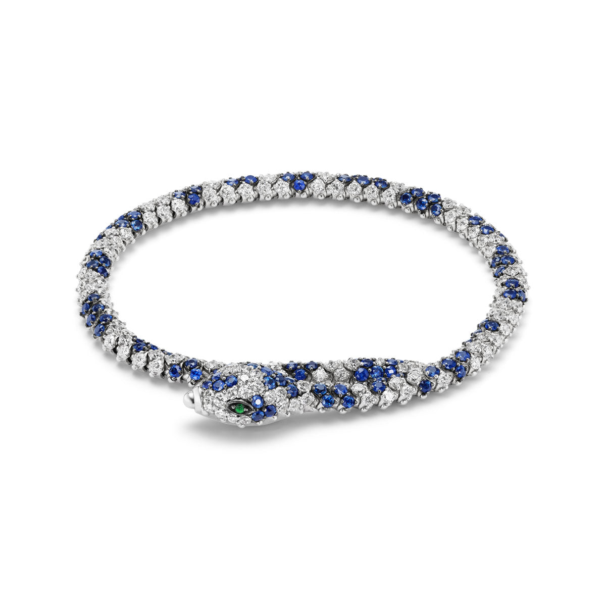 Sapphire & Diamond Serpent Bracelet