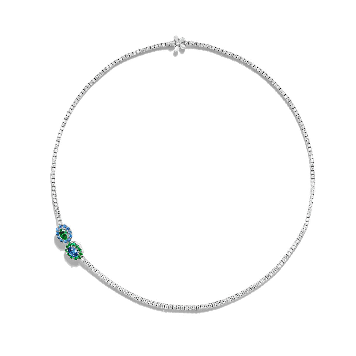 Forget-Me-Not Diamond Tennis Necklace
