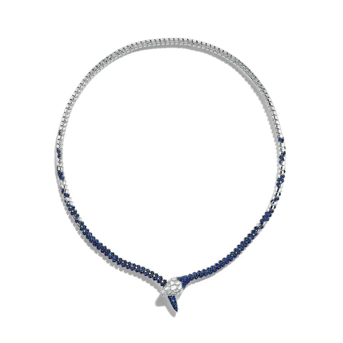 Nouveau Sapphire Serpent Lariat
