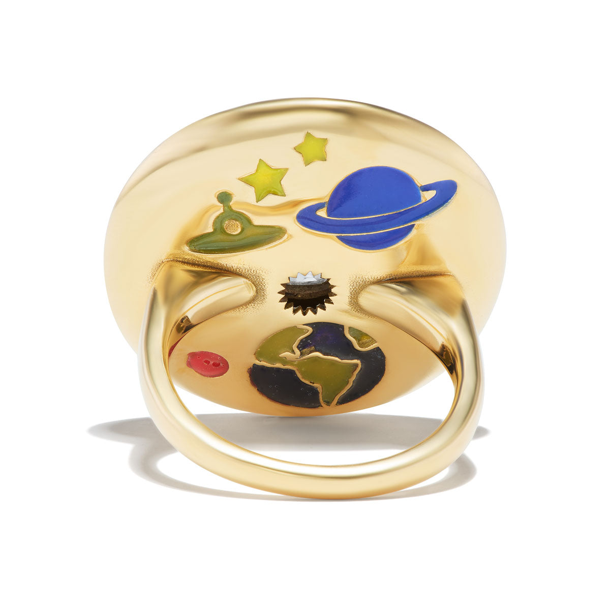 Two-Tone Galaxy Saucer Ring