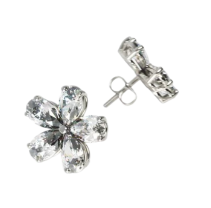 GIA Certified Forget-Me-Not Diamond Earrings