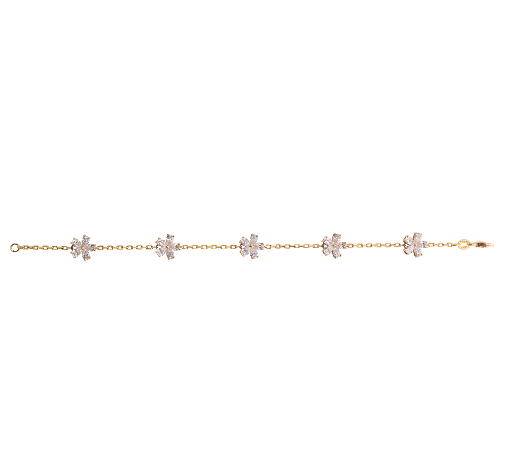 Mini Forget-Me-Not 5 Motif Diamond Bracelet