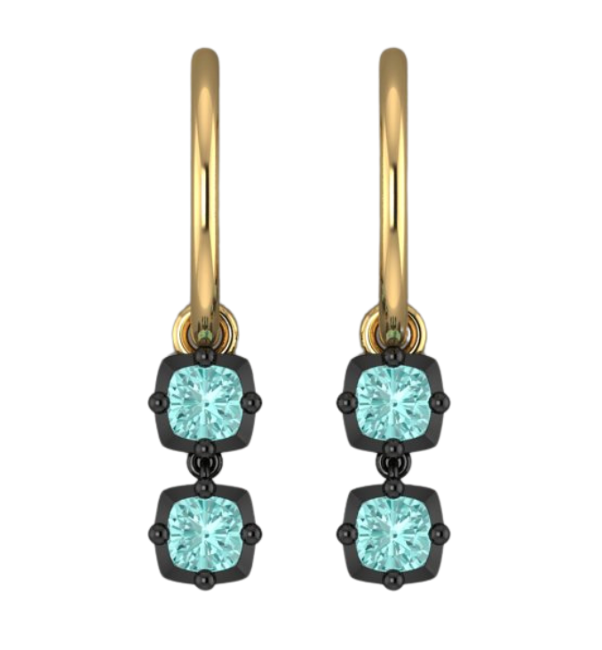 Bespoke 0.70 Carat Cushion Paraíba Tourmaline Layout-SOLD OUT