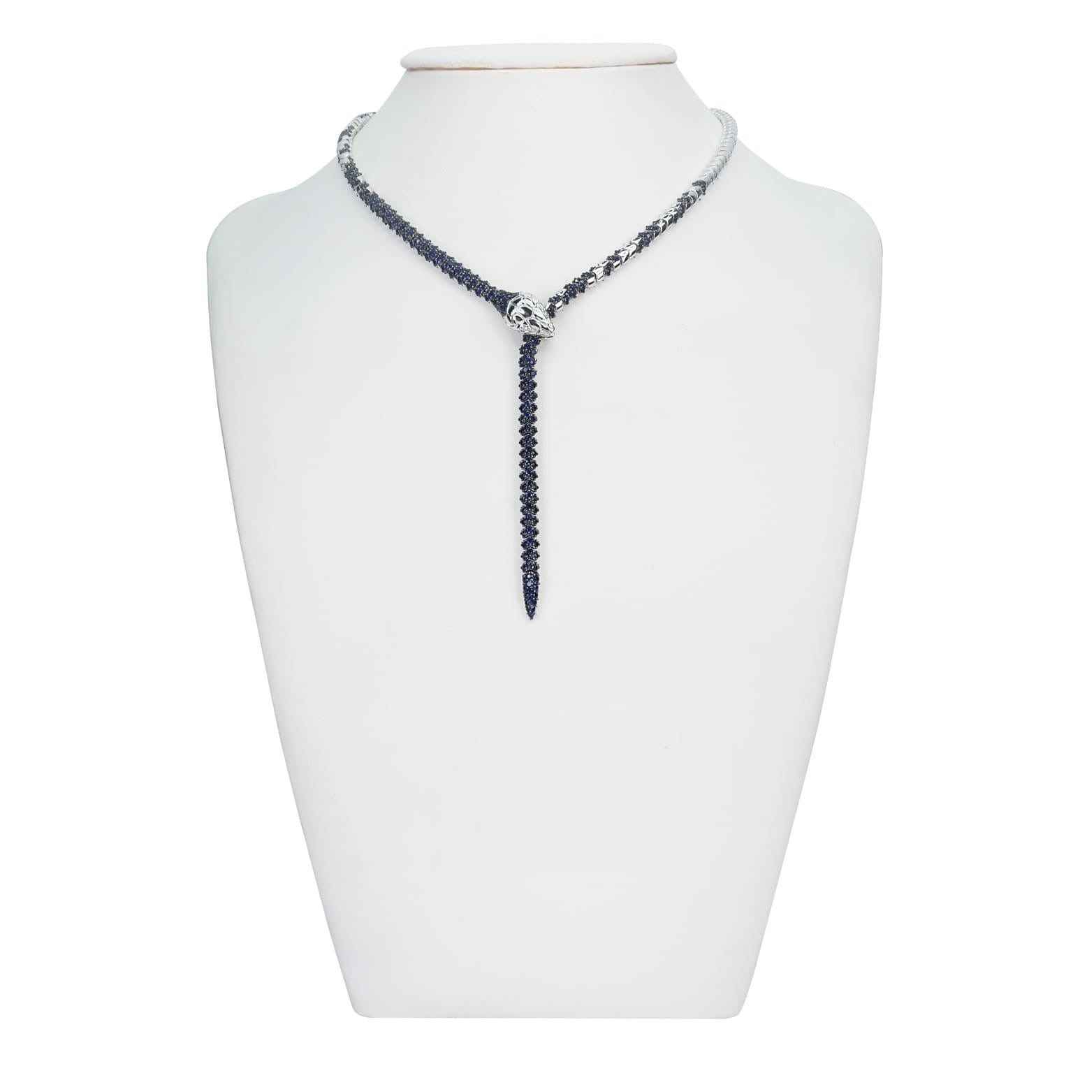 Nouveau Sapphire Serpent Lariat