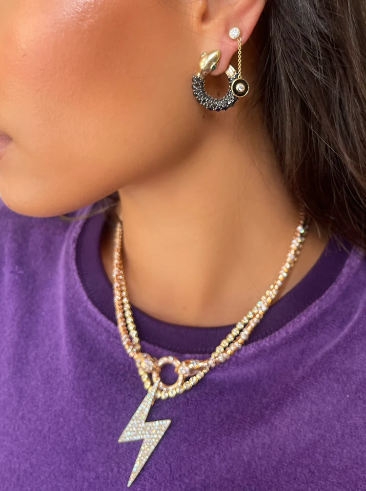 Bolt Diamond Tennis Necklace
