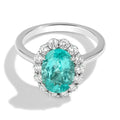 Bespoke 2.39CT Oval Cut Paraiba Bloom Ring