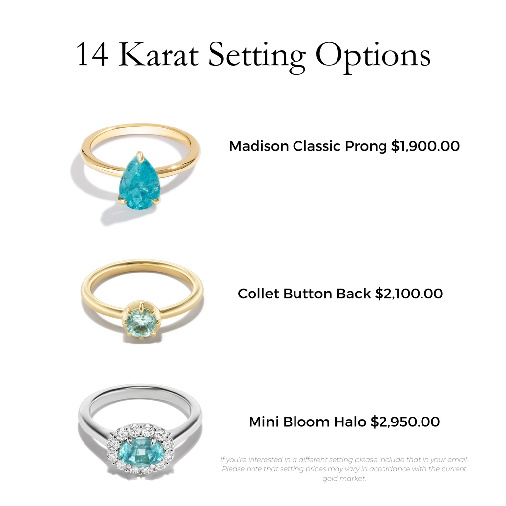 *TUCSON* Bespoke 1.44 Carat Oval Paraíba Tourmaline