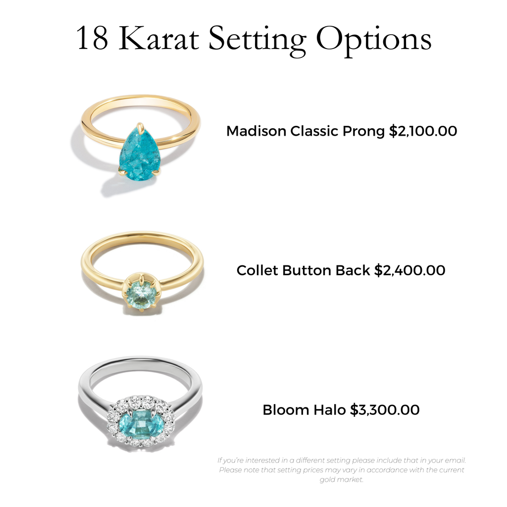 *TUCSON* Bespoke 1.44 Carat Oval Paraíba Tourmaline