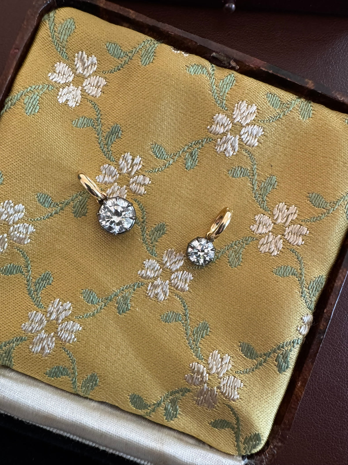 Collet Set 2 Carat Round Diamond Charm