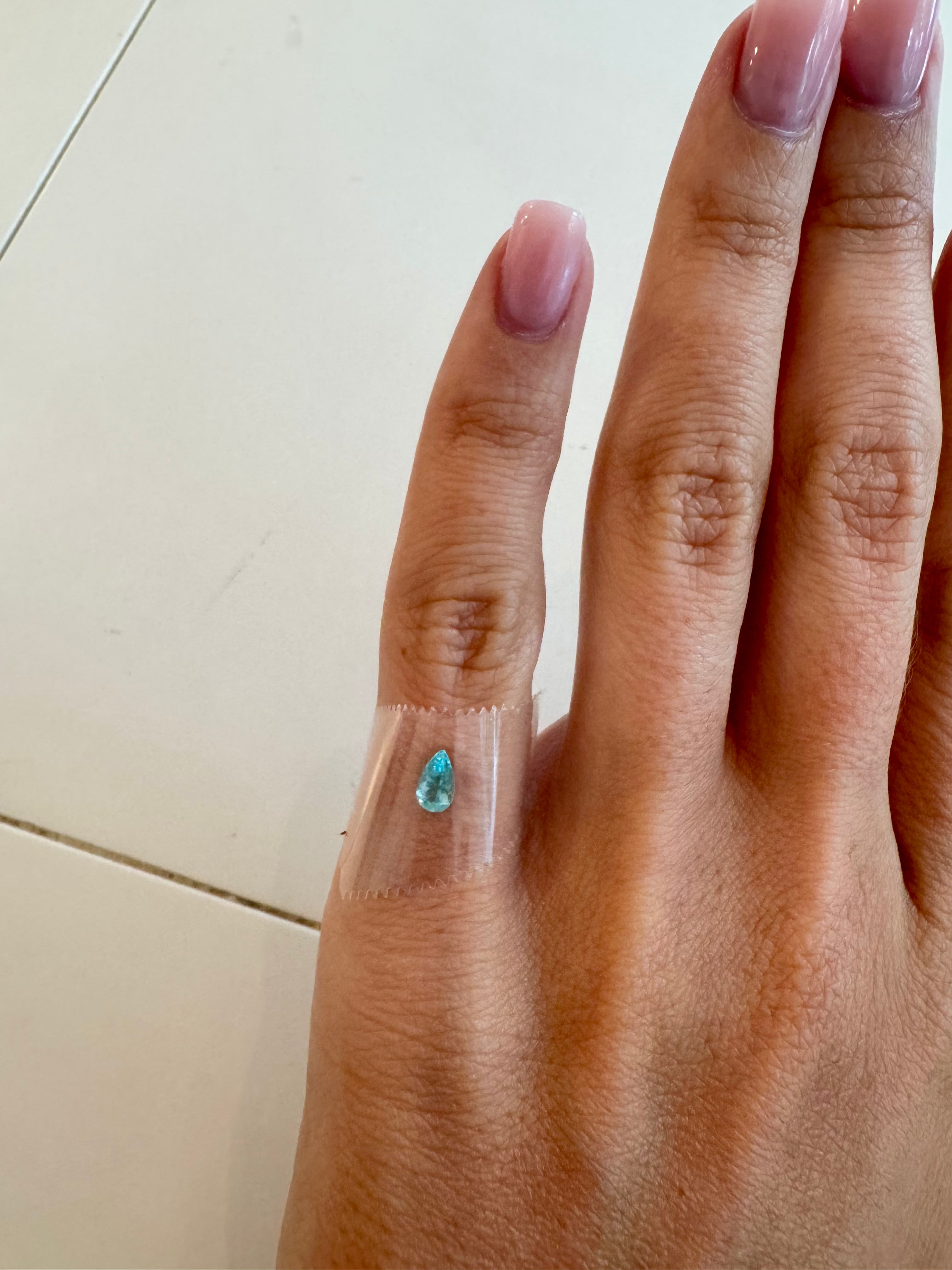 Bespoke 0.28 Carat Pear Paraíba Tourmaline