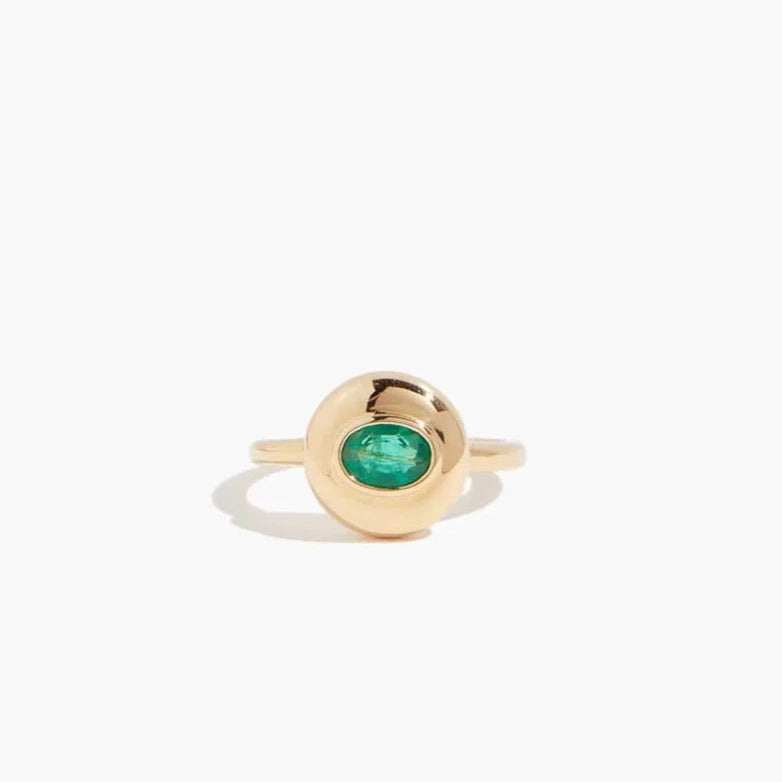 Evergreen Starburst Saucer Ring