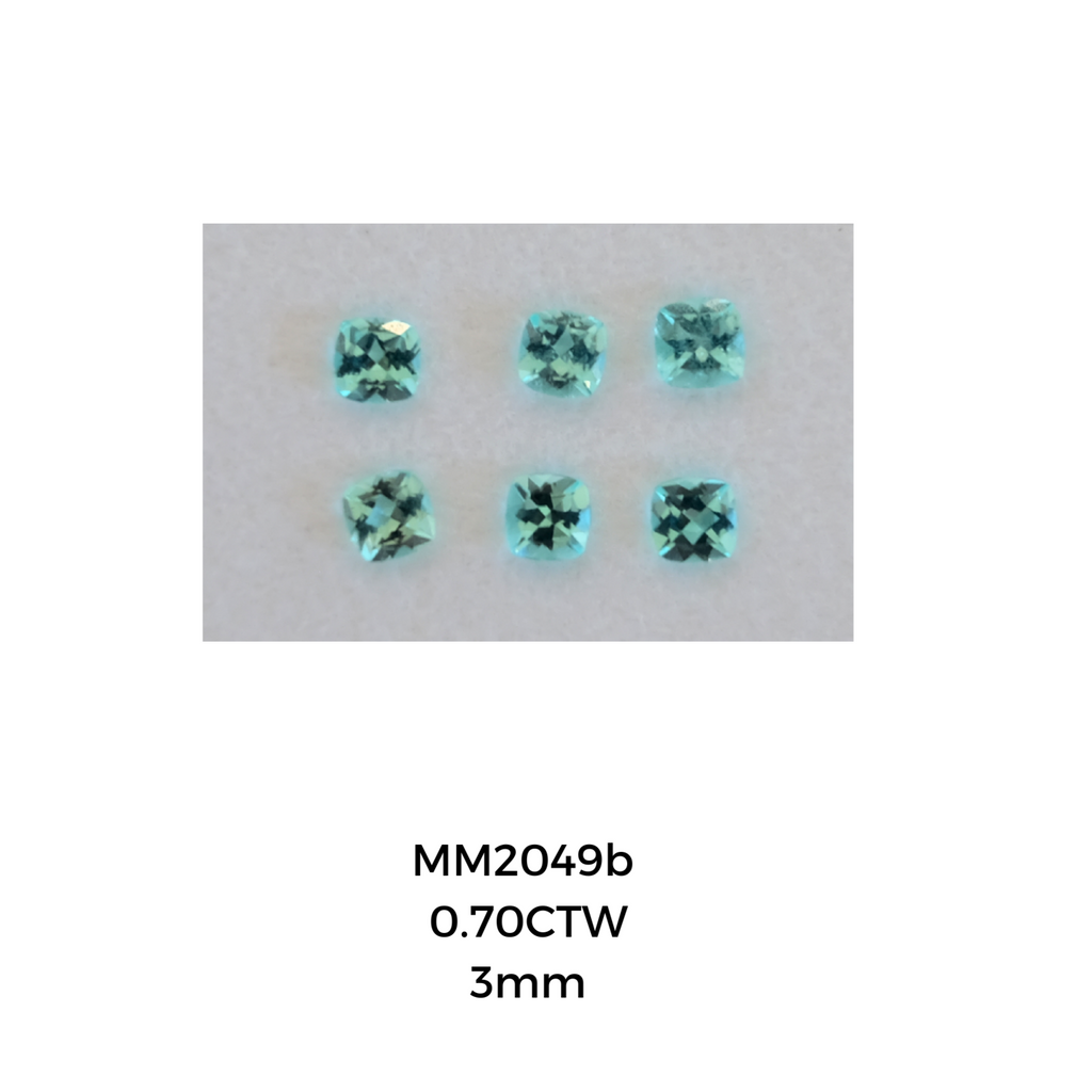 Bespoke 0.70 Carat Cushion Paraíba Tourmaline Layout-SOLD OUT