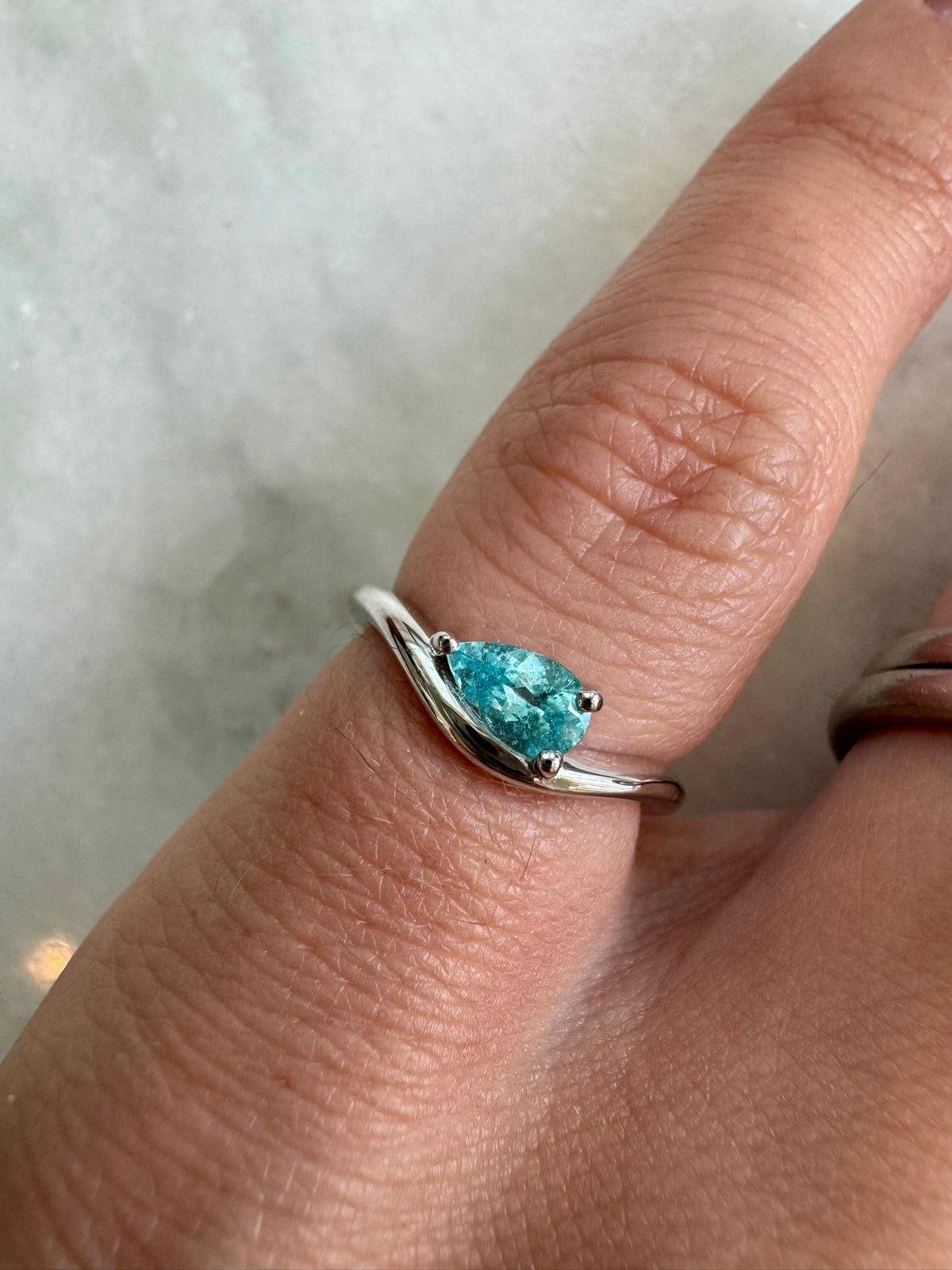 Bespoke 0.28 Carat Pear Paraíba Tourmaline