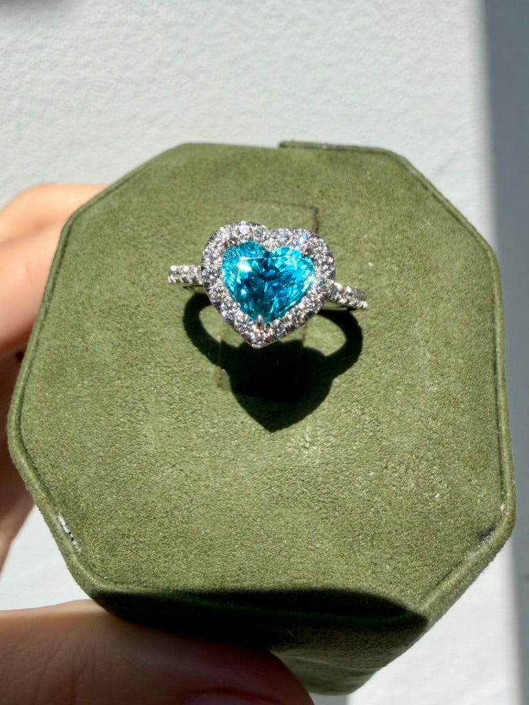 *NEW* Bespoke 1.44CT Paraíba Candy Heart Ring