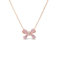 Pink Sapphire Bow Pendant