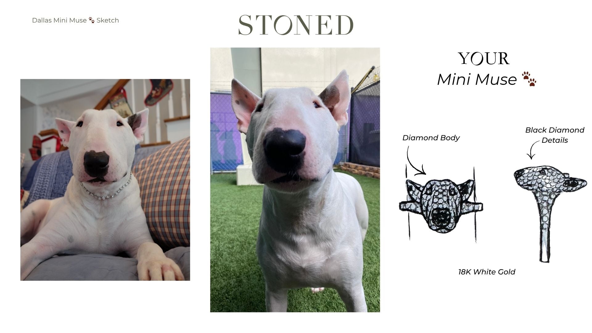 Custom Dallas Bull Terrier Mini Muse Pinky Ring