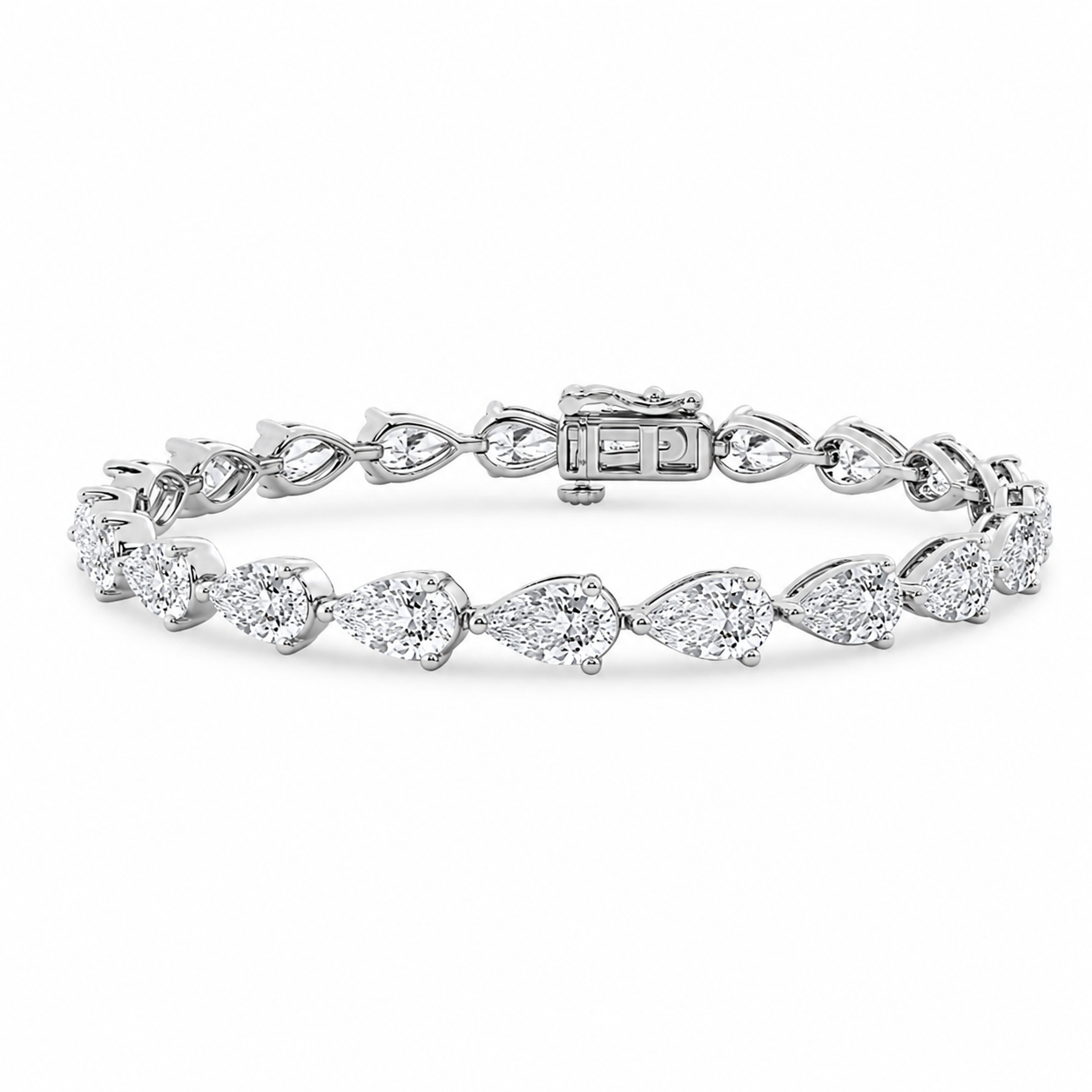GIA Certified Pear Tennis Bracelet