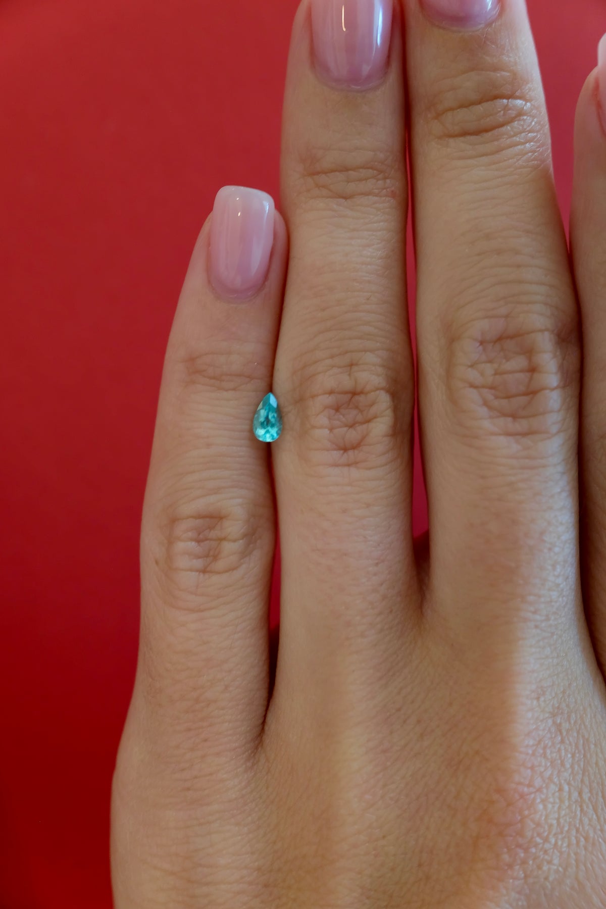 Bespoke 0.28 Carat Pear Paraíba Tourmaline