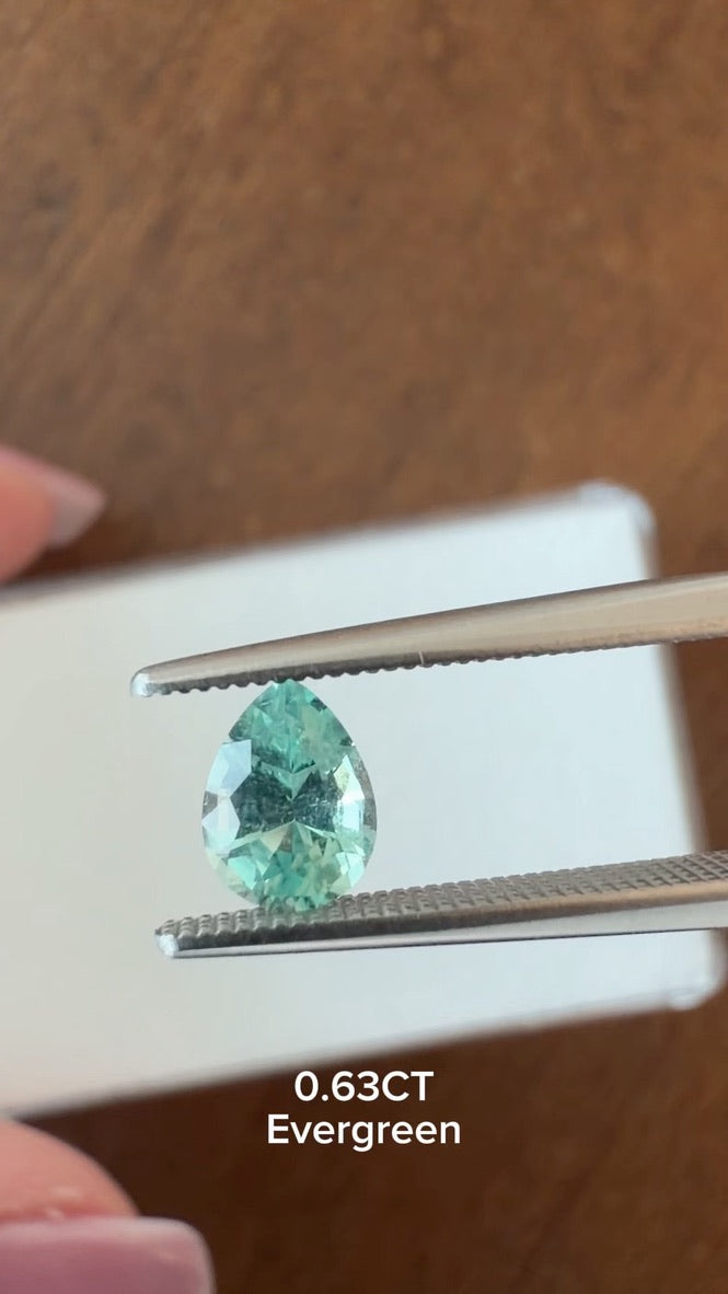 *BLACK FRIDAY* Bespoke 0.63 Carat Pear Paraíba Tourmaline