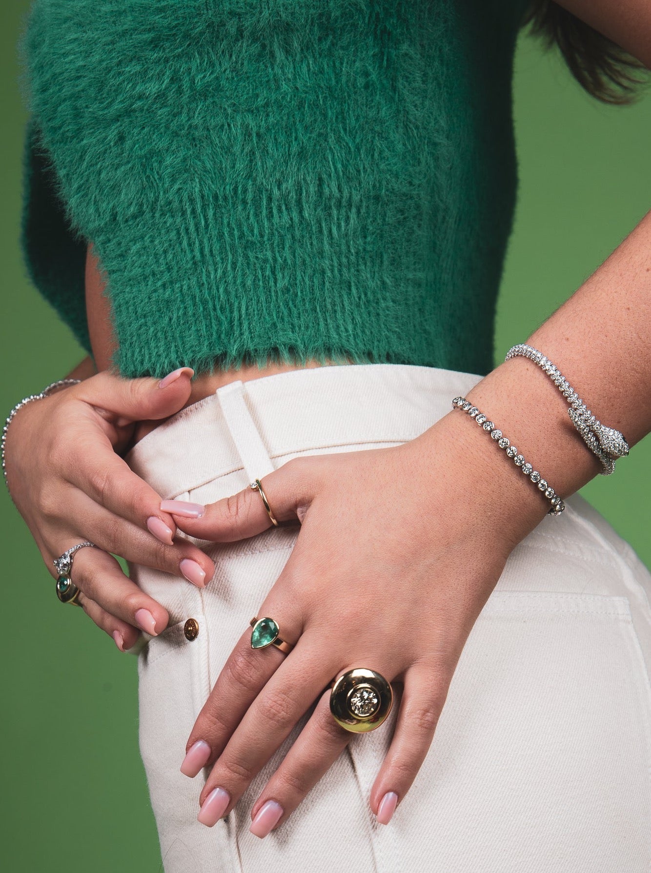 Full Diamond Serpent Bracelet