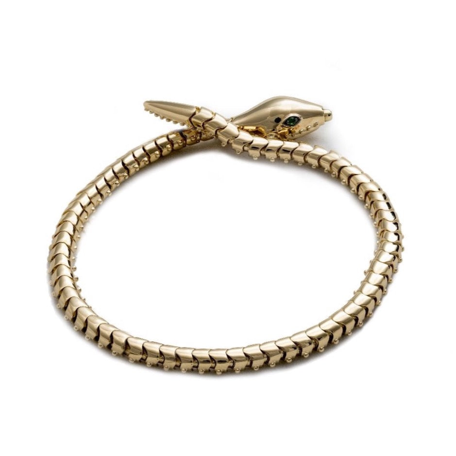 Solid Gold Serpent Bracelet