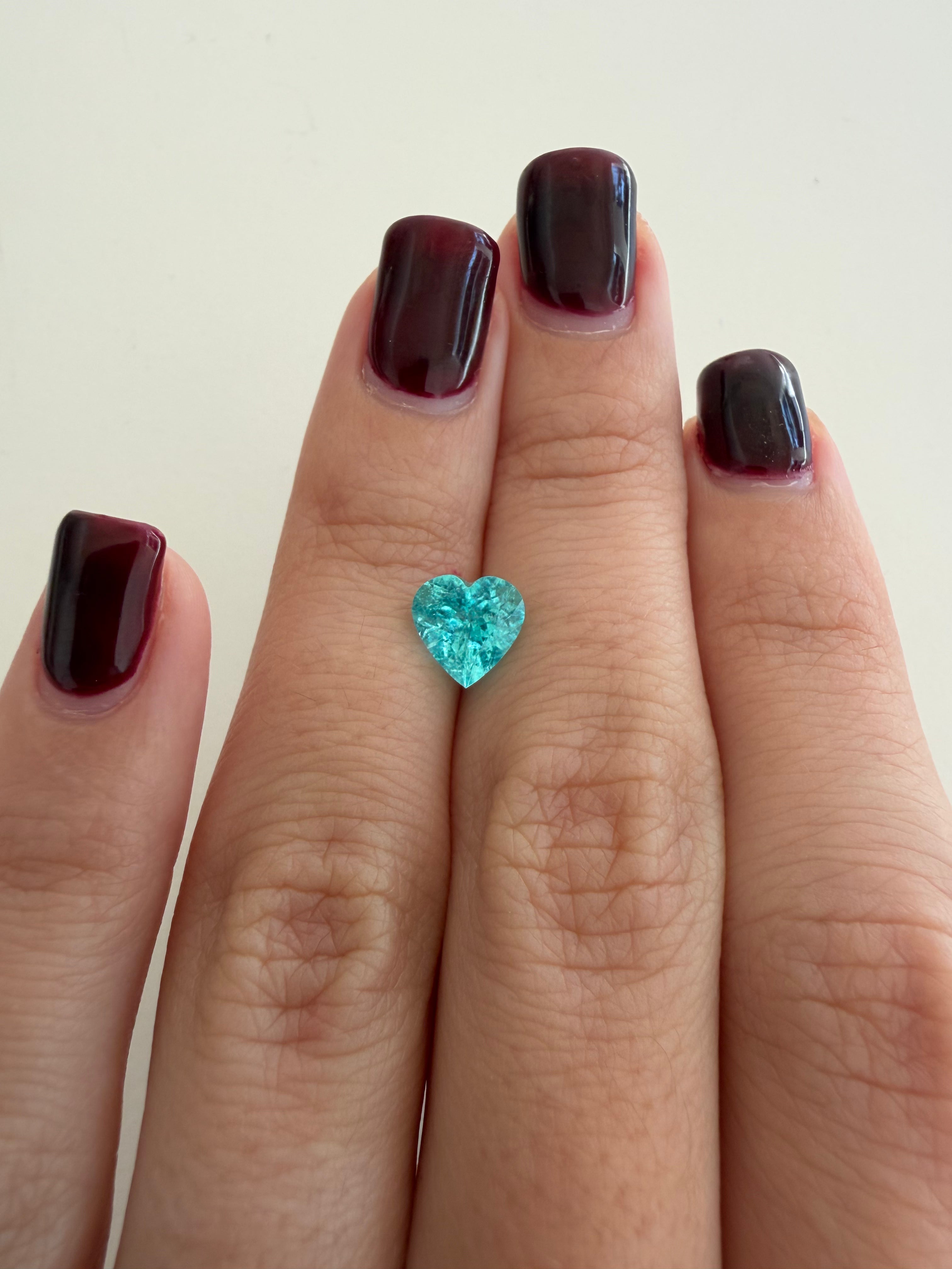 *NEW* Bespoke 1.42 Carat Heart Paraíba Tourmaline