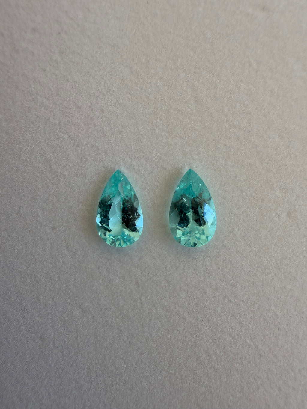 *NEW* Bespoke 2.14 Carat Pear Paraíba Tourmaline Set