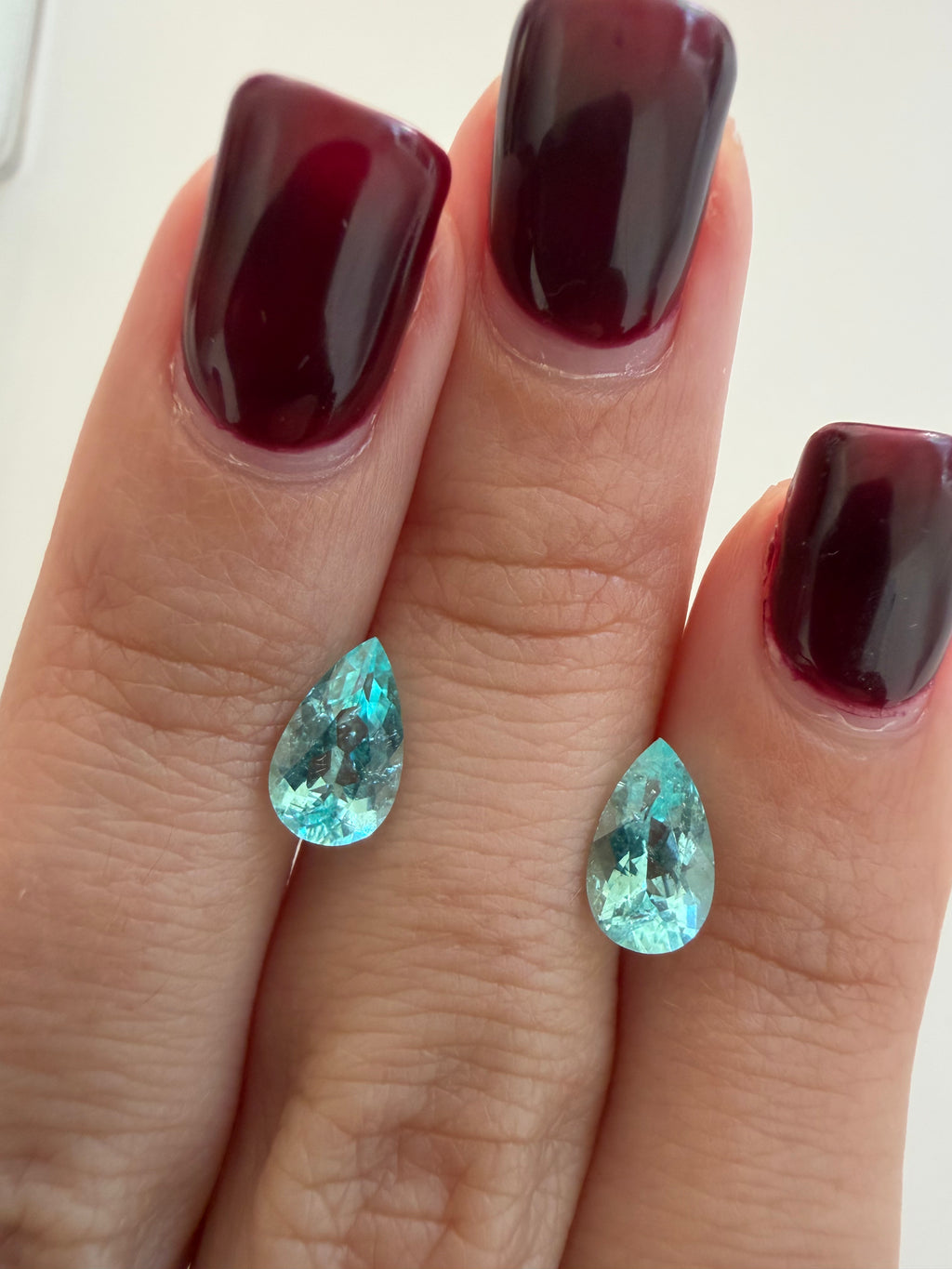 *NEW* Bespoke 2.14 Carat Pear Paraíba Tourmaline Set