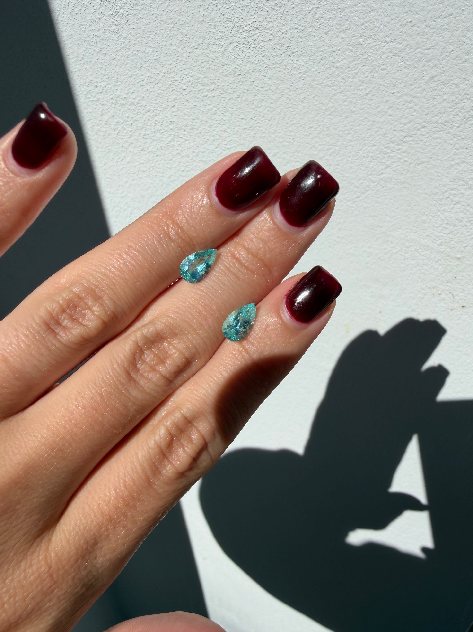 *NEW* Bespoke 2.14 Carat Pear Paraíba Tourmaline Set