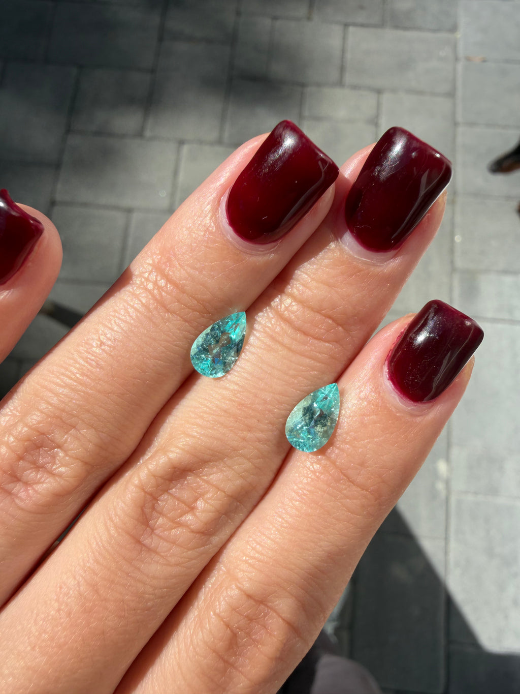 *NEW* Bespoke 2.14 Carat Pear Paraíba Tourmaline Set