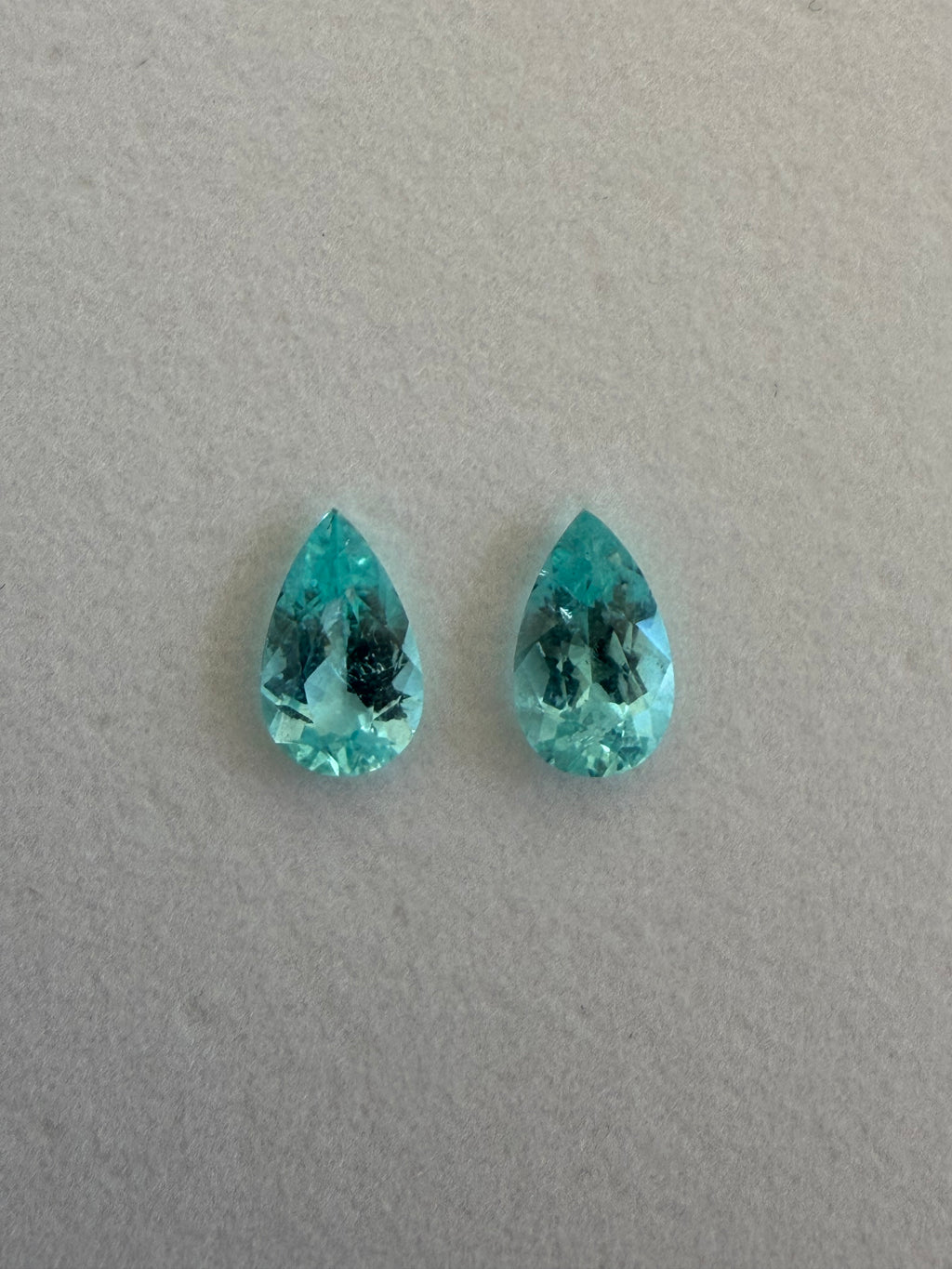 *NEW* Bespoke 2.14 Carat Pear Paraíba Tourmaline Set