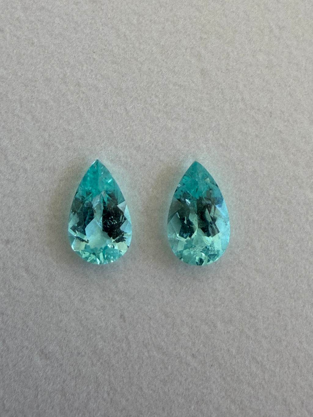 *NEW* Bespoke 2.14 Carat Pear Paraíba Tourmaline Set