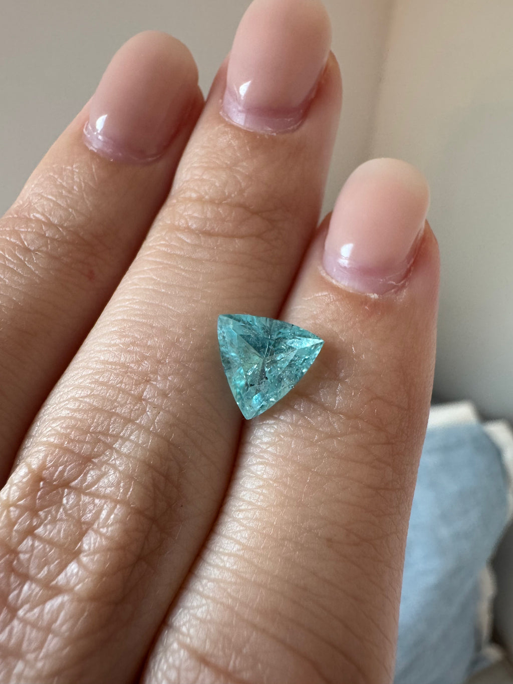 Bespoke 1.90 Carat Trillion Paraíba Tourmaline