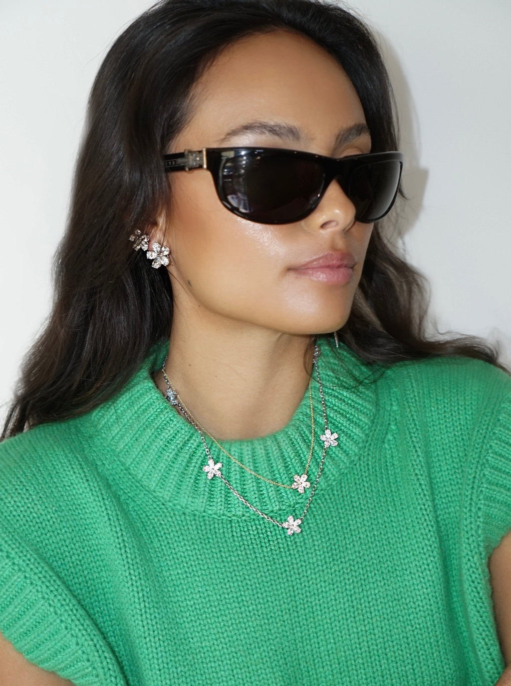 GIA Certified Forget-Me-Not Diamond Necklace