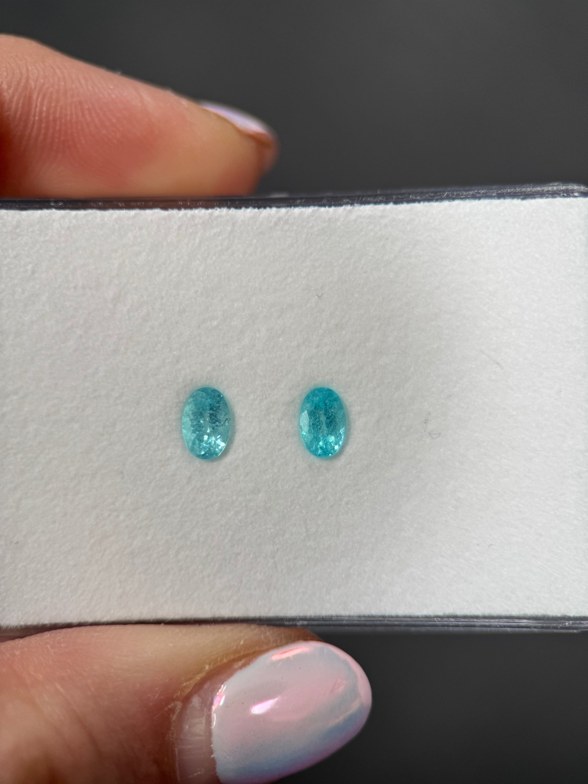 *COUTURE* Bespoke 0.97CTW Pair of Oval Cut Paraíba Tourmalines
