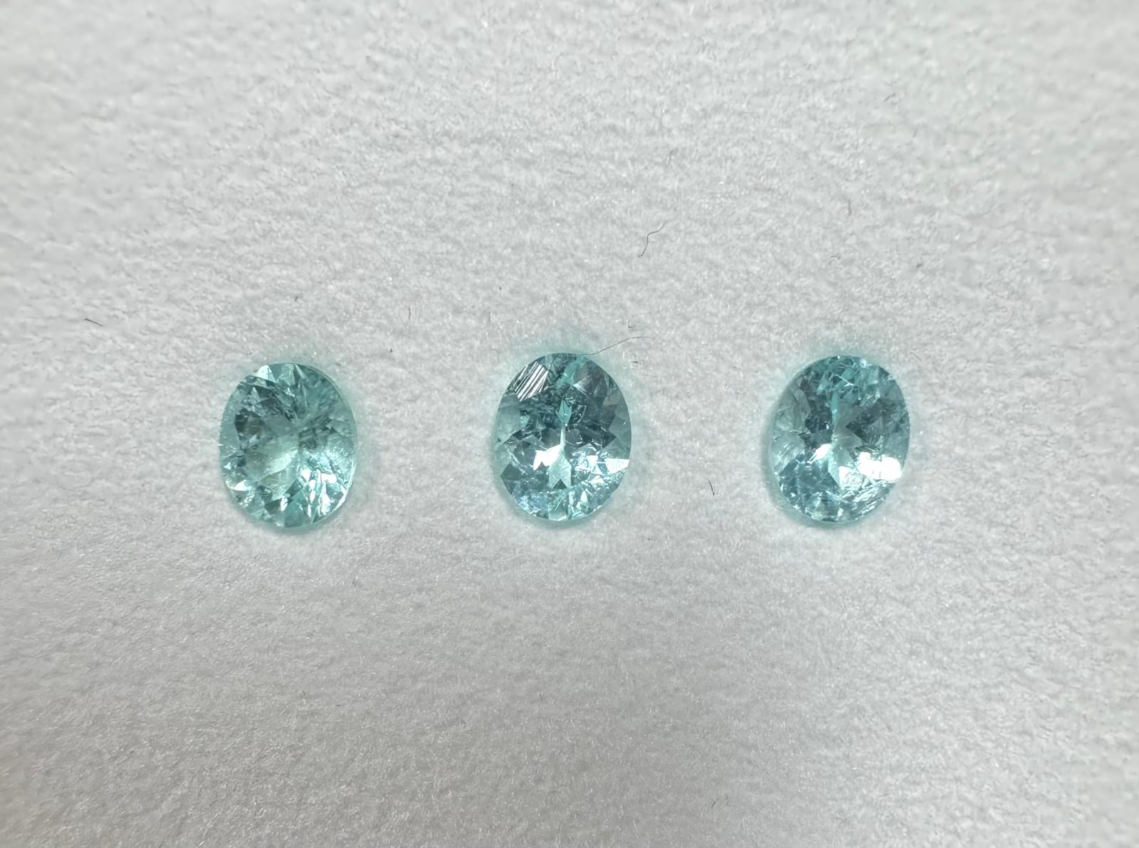 *BLACK FRIDAY* Bespoke 1.30CTW Oval Paraíba Tourmalines-3 Stones