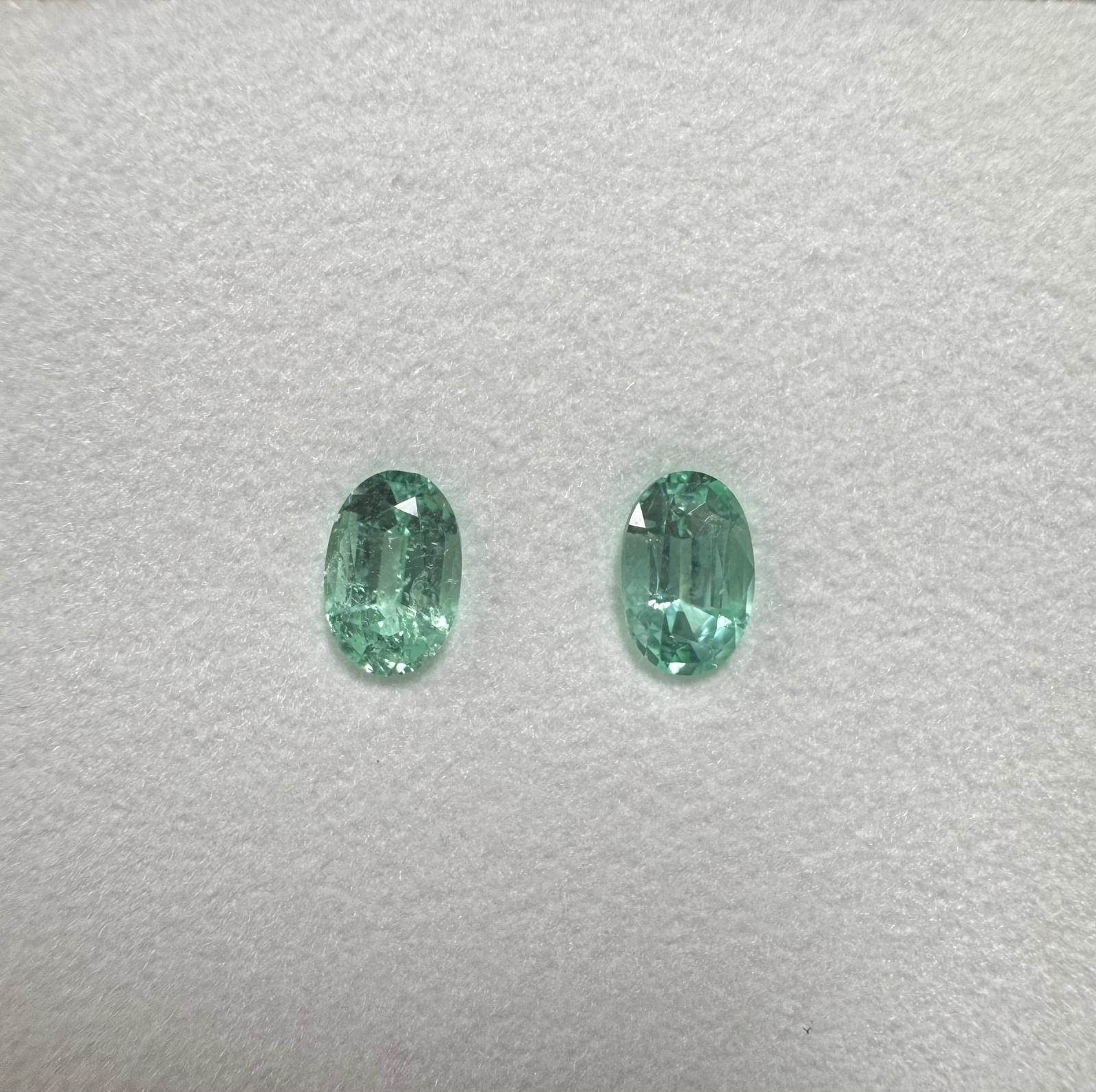 *BLACK FRIDAY* Bespoke 0.99CTW Pair of Oval Paraíba Tourmalines