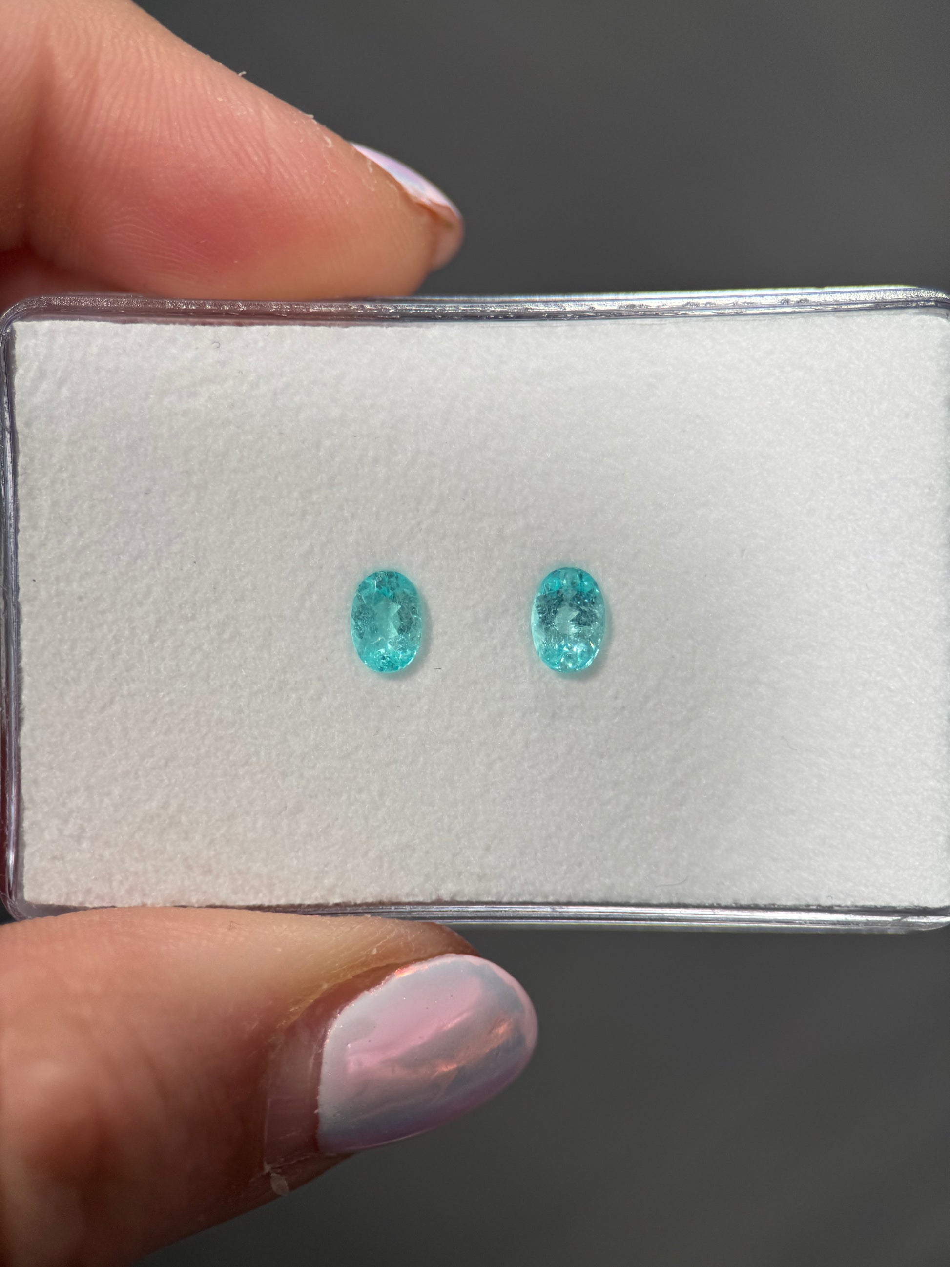 *COUTURE* Bespoke 0.89CTW Pair of Oval Cut Paraíba Tourmalines