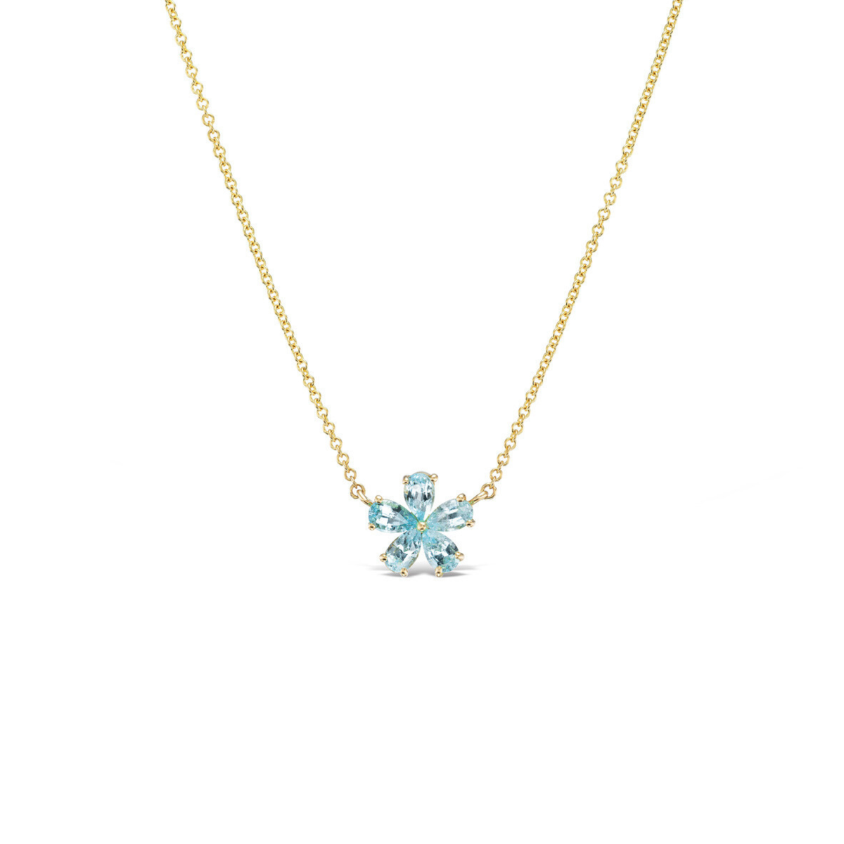 Small Forget-Me-Not Cotton Candy Paraíba Necklace