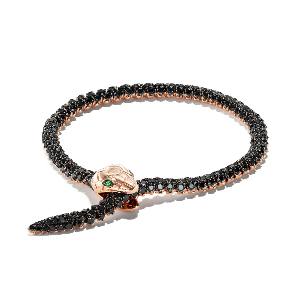 Nouveau Black Diamond Serpent Bracelet