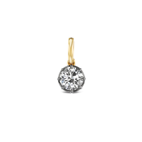 *FRESH* Collet Set 2 Carat Round Diamond Charm