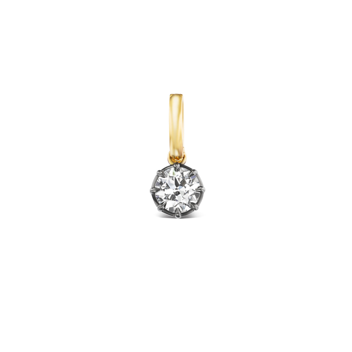Collet Set 1 Carat Round Diamond Charm