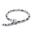 Nouveau Sapphire & Diamond Serpent Bracelet