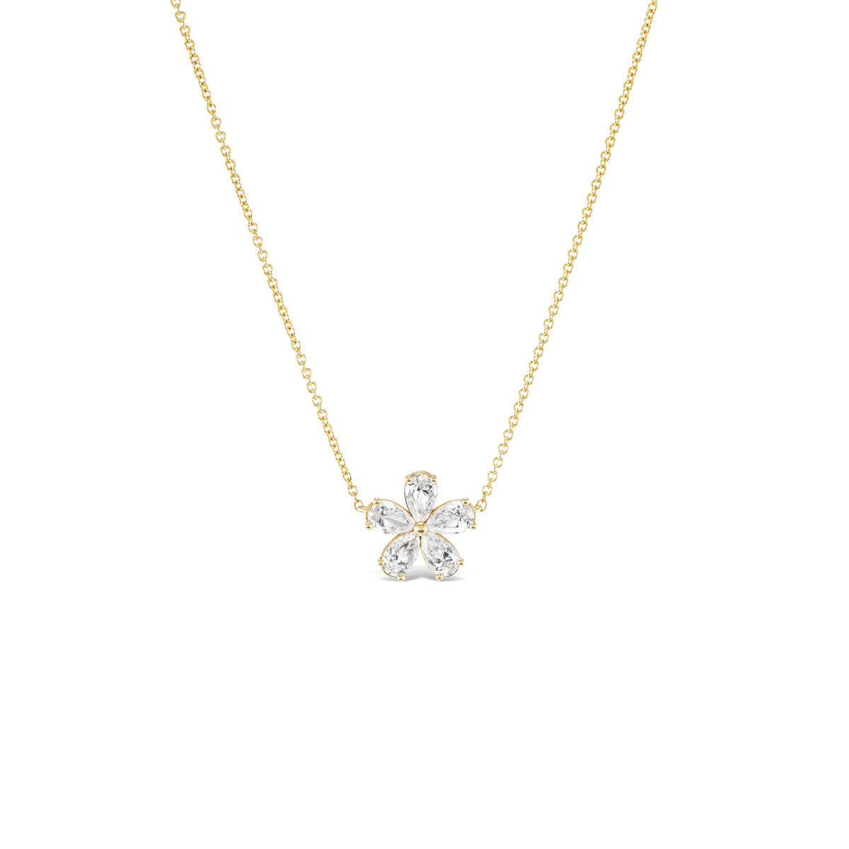 GIA Certified Forget-Me-Not Diamond Necklace
