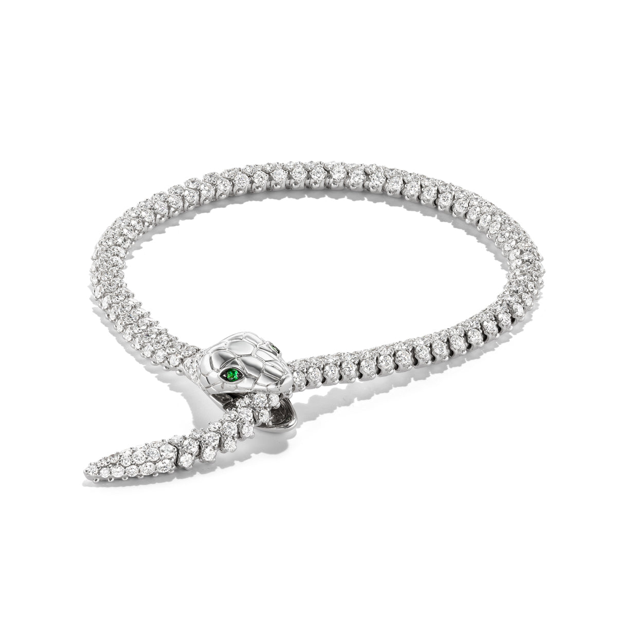 Nouveau Diamond Serpent Bracelet