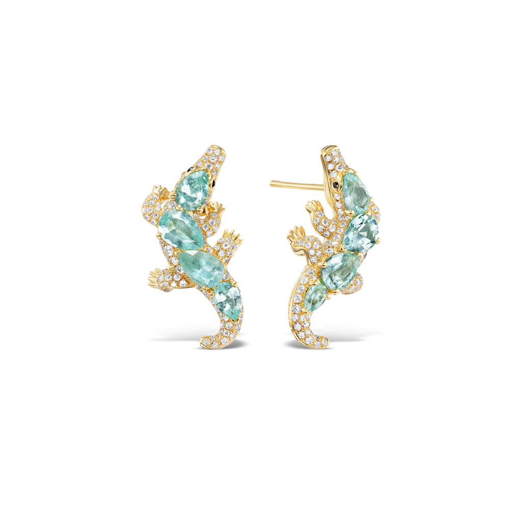 Biscayne Paraíba Alligator Earrings