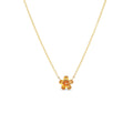 Mini Forget-Me-Not Mandarin Garnet Necklace